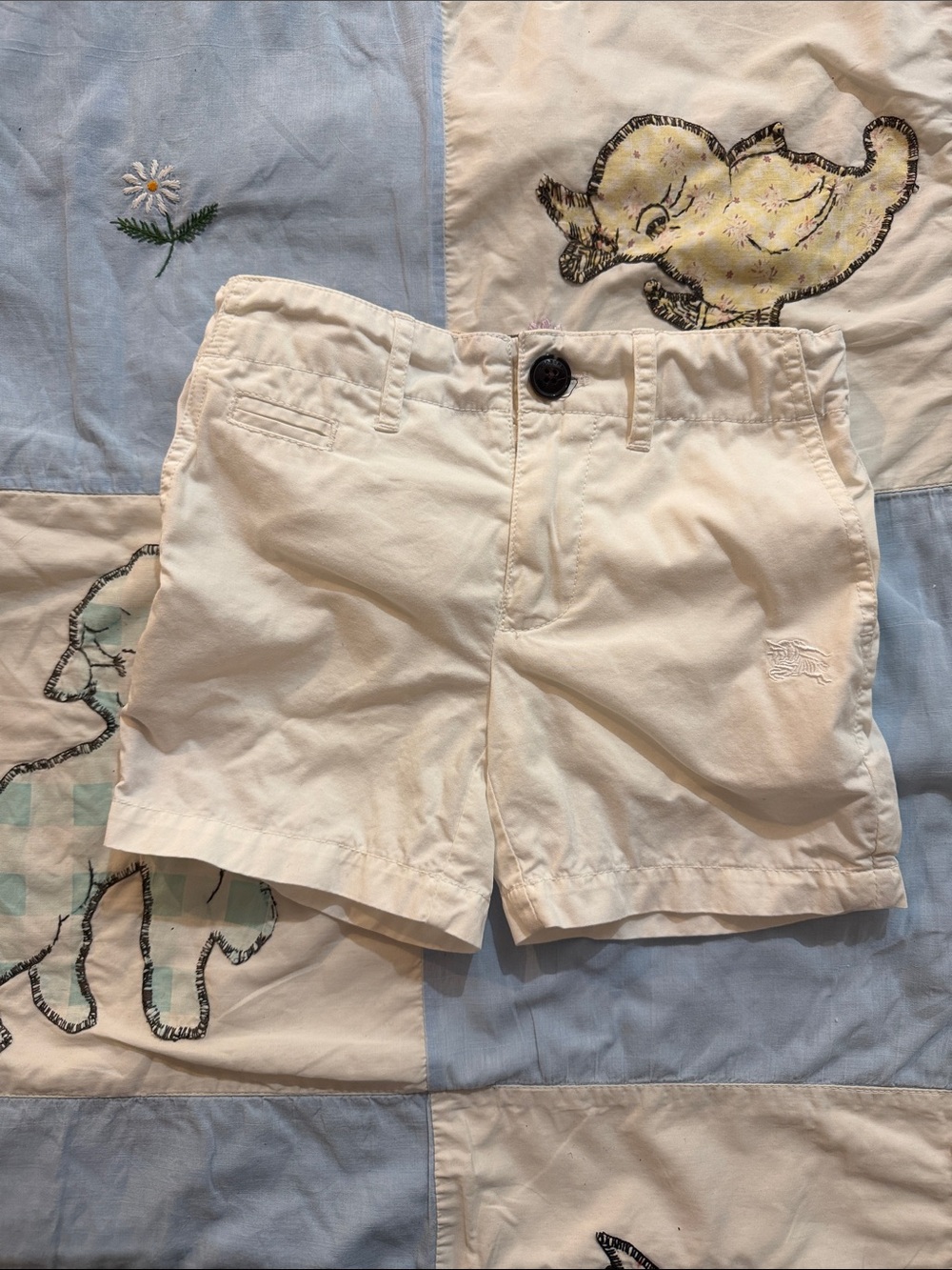 Burberry White Kids Cotton Shorts